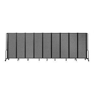 NPS ROBO Series 6ft Modern Metal Room Divider with 9 Sections in Gray