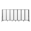 NPS ROBO Series 6ft Modern Metal Room Divider with 7 Sections in Clear