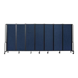 NPS ROBO Series 6ft Modern Metal Room Divider with 7 Sections in Blue