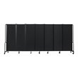 NPS ROBO Series 6ft Modern Metal Room Divider with 7 Sections in Black