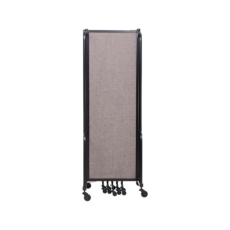 NPS ROBO Series 6ft Modern Metal Room Divider with 7 Sections in Gray