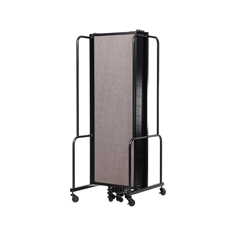 NPS ROBO Series 6ft Modern Metal Room Divider with 7 Sections in Gray