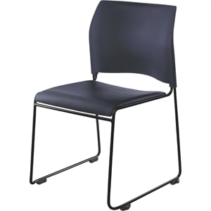 NPS 8700 Series 30.75&quot Modern Cafetorium Plush Vinyl Stack Chair in Blue