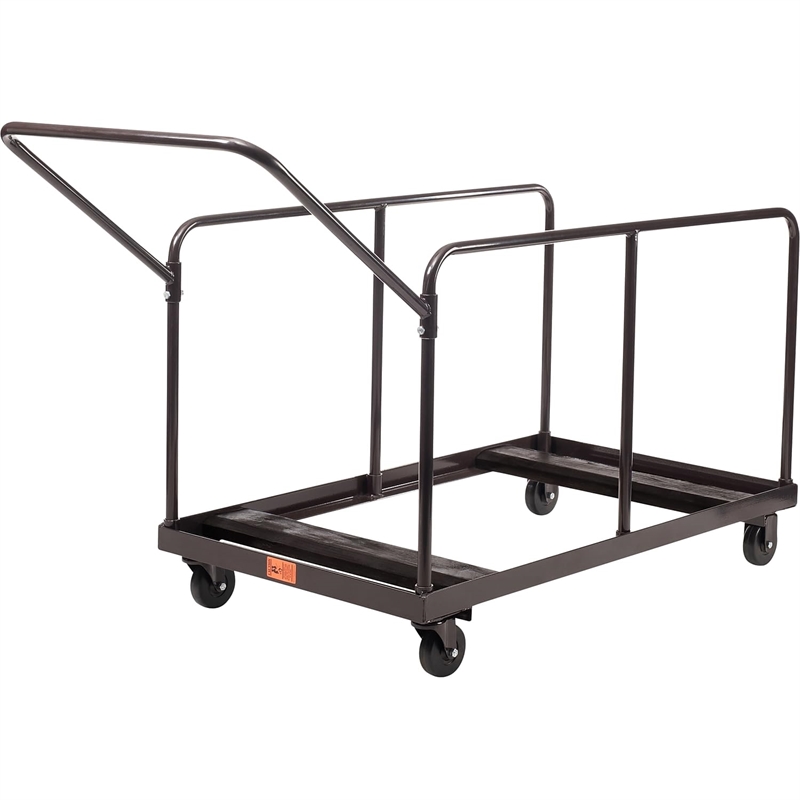 NPS Modern Metal Folding Table Dolly For Round and Rectangular Tables in Brown