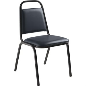 NPS 9100 Series 32&quot Modern Vinyl Upholstered Stack Chair in Midnight Blue