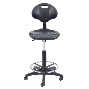 NPS 6700 Series 22-32&quot Height Modern Polyurethane Task Chair in Black