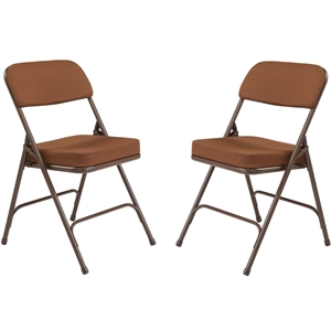 NPS 3200 Series 32&quot Fabric Upholstered Folding Chair in Antique Gold (Set of 2)