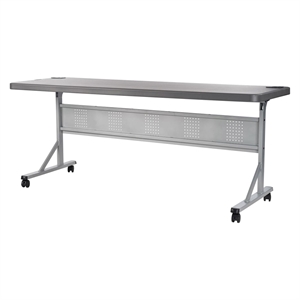 National Public Seating BPFT Series Plastic Training Table in Charcoal Slate