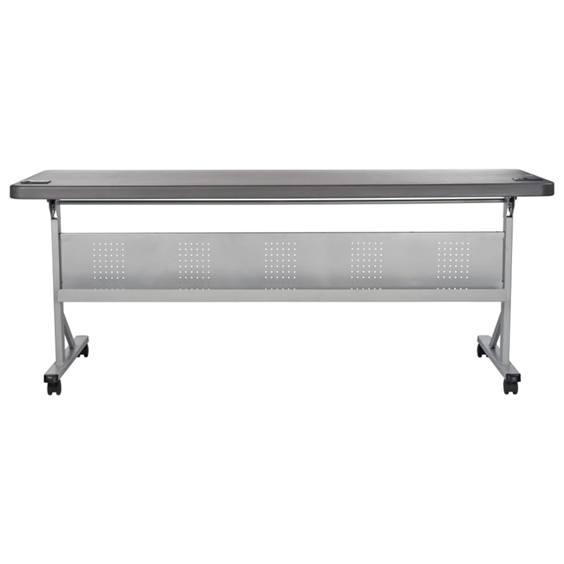 National Public Seating BPFT Series Plastic Training Table in Charcoal Slate
