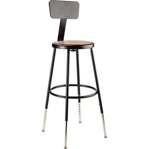 NPS 6200 Series 25-33&quot Height Adjustable Metal Heavy Duty Stool in Black