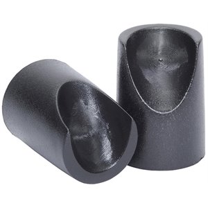 nps modern plastic folding chair v-tip caps in black (set of 100)