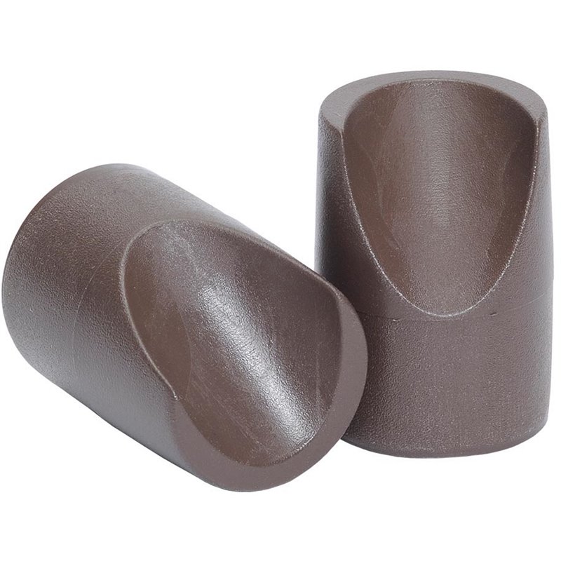 NPS Modern Plastic Folding Chair V-Tip Caps in Brown (Set of 100)