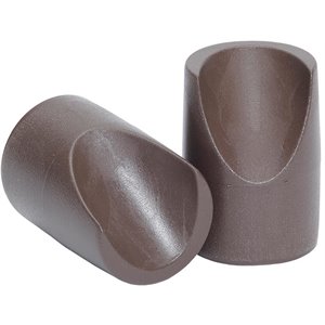 nps modern plastic folding chair v-tip caps in brown (set of 100)