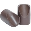 NPS Modern Plastic Folding Chair V-Tip Caps in Brown (Set of 100)