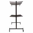 NPS Modern Powder-Coated Steel Metal Chair Truck with Checkerette Bars in Brown