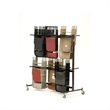 NPS Modern Steel Metal Steel Double Tiers Hanging Chair Truck in Brown
