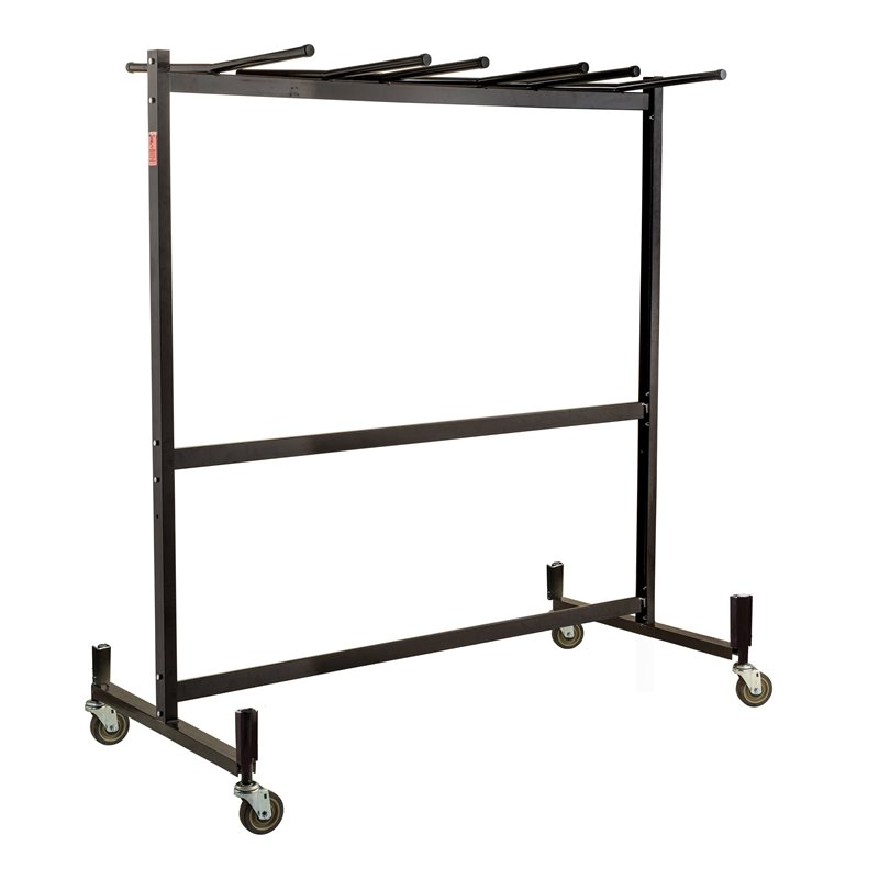 NPS Modern Steel Metal Table and Chair Storage Truck in Brown Powder-Coated