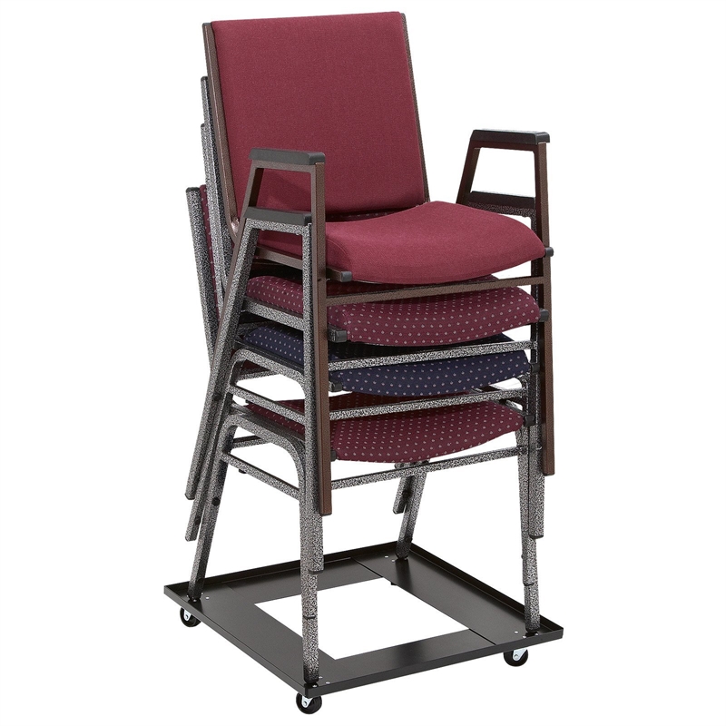NPS Modern Metal Dolly for Series 8100 Chairs in Black Powder-Coated