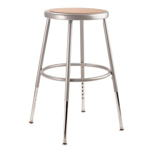 NPS 6200 Series 19-27&quot Height Adjustable Modern Metal Heavy Duty Stool in Gray