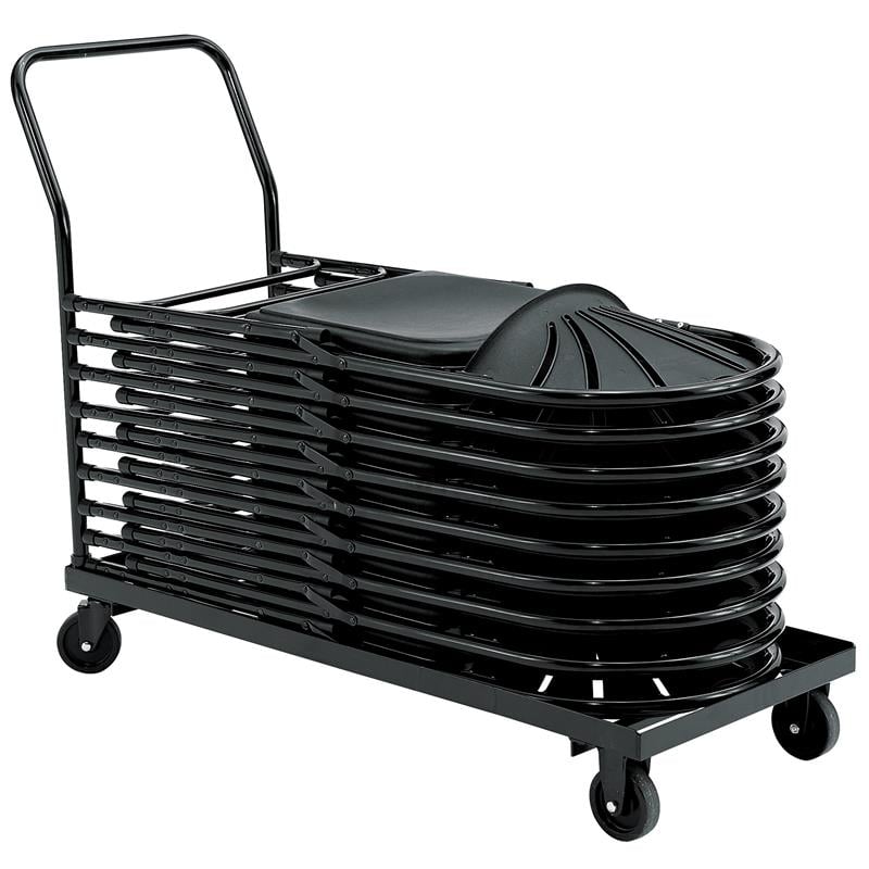 NPS 4-caster Modern Metal Steel Dolly for Series 1100 Chairs in Brown