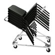 NPS 4-caster Modern Steel Metal Dolly for Series 8200 Chairs in Chrome