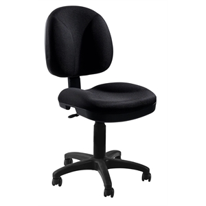 NPS Comfort Task Chair Fabric Padded 18-22 Inches Adjustable Height Black