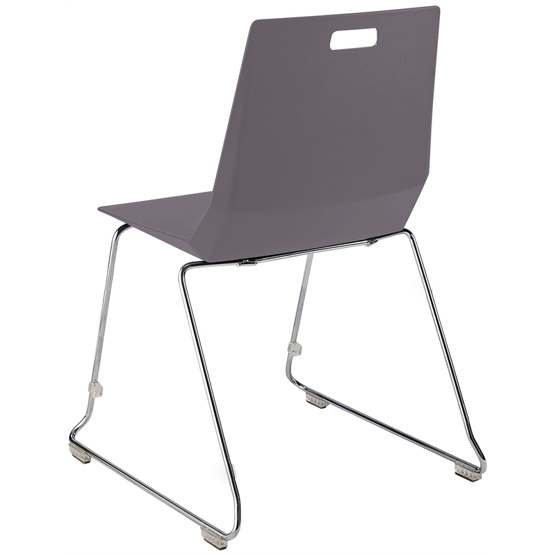 NPS Luvraflex Chair Charcoal Poly Back and Seat Chrome Frame