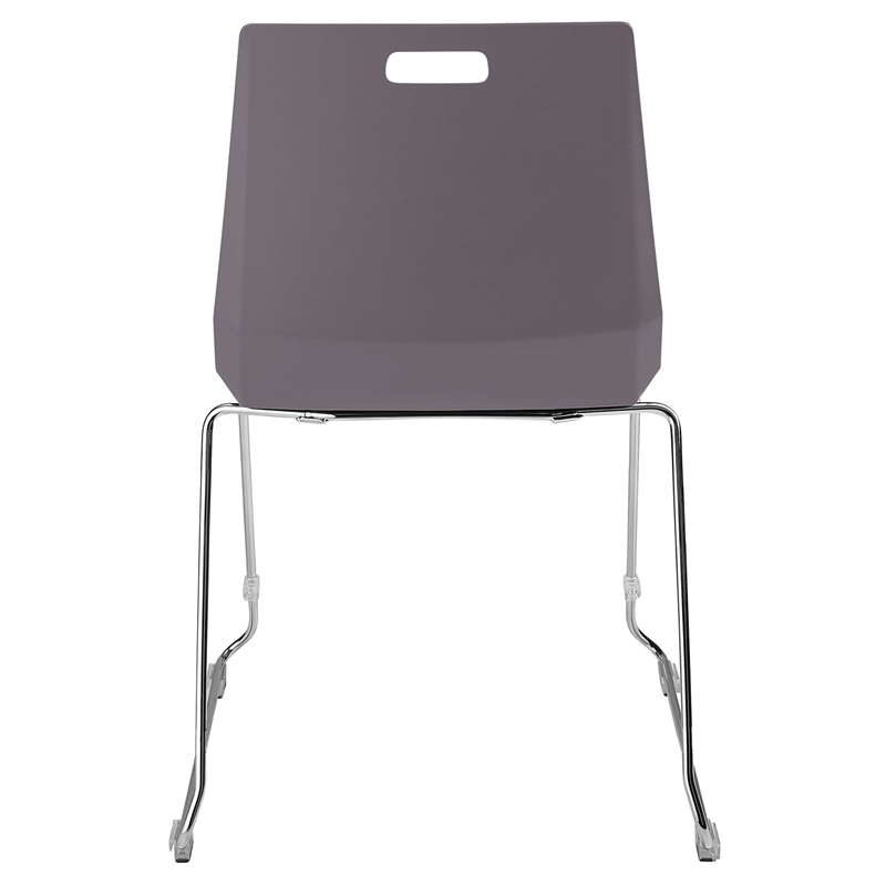NPS Luvraflex Chair Charcoal Poly Back and Seat Chrome Frame