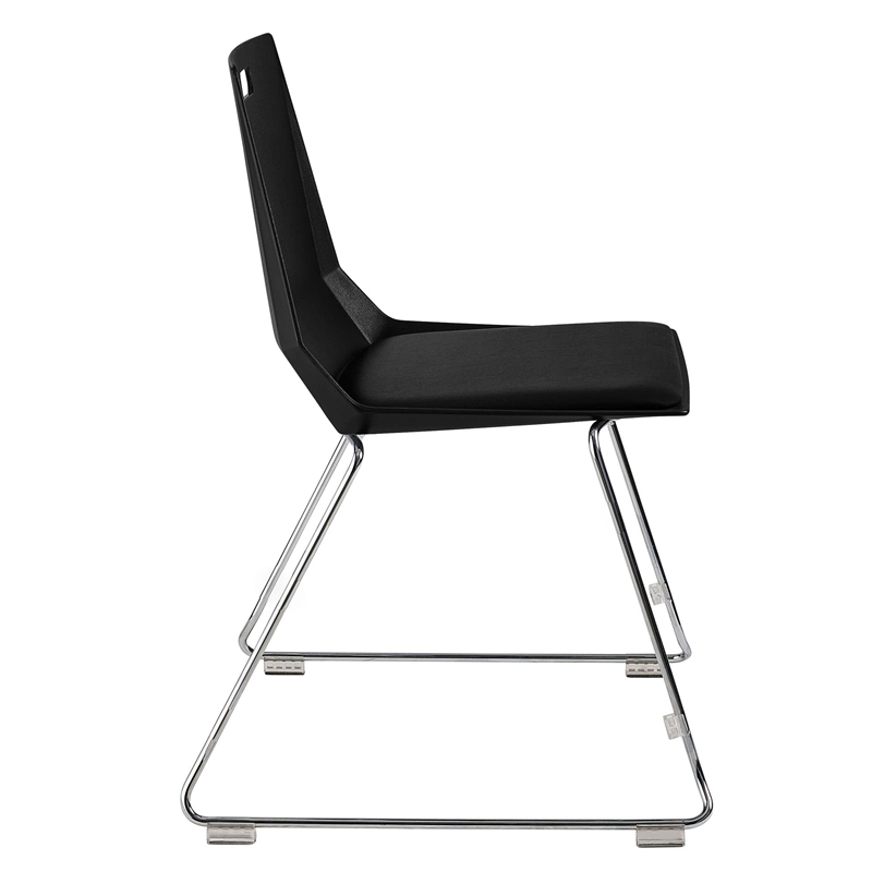 NPS Luvraflex Chair Black Poly Back and Black Padded Seat