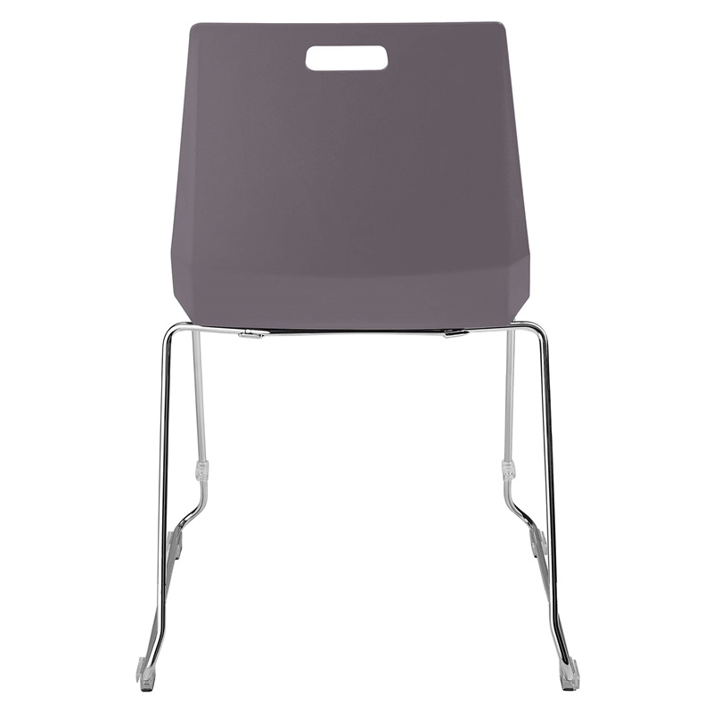 NPS Luvraflex Chair Charcoal Poly Back and Blue Padded Seat