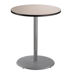 NPS Cafe Table 36&quot Round Round Base 42&quotH Particleboard Grey Frame Grey Top
