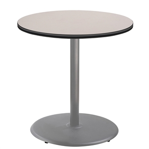 NPS Cafe Table 36&quot Round  Round Base 36&quotH Particleboard Grey Frame Grey Top