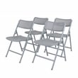 NPS Airflex Series premium Polypropylene Folding Chair Platinum 4PK