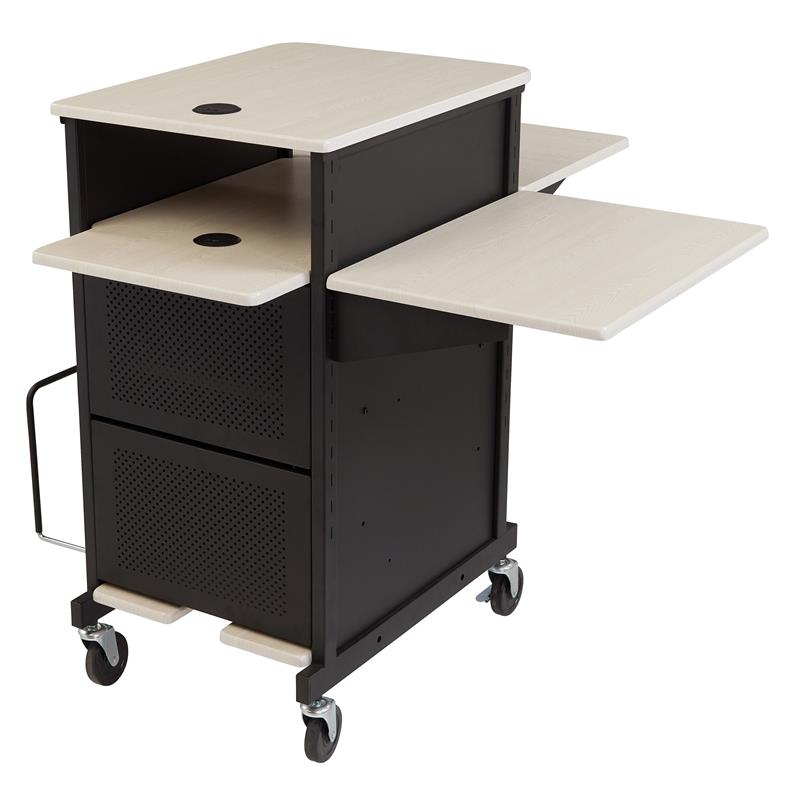 Oklahoma Sound PRC Series Metal Jumbo Plus Presentation Cart in Black