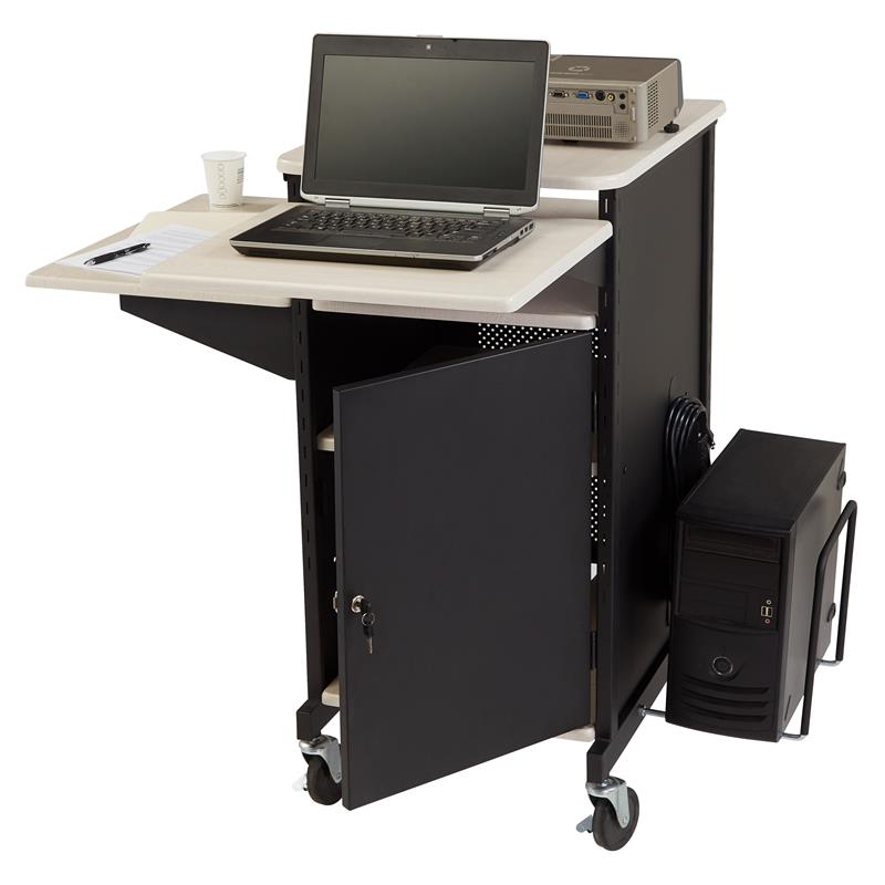 Oklahoma Sound PRC Series Metal Jumbo Plus Presentation Cart in Black
