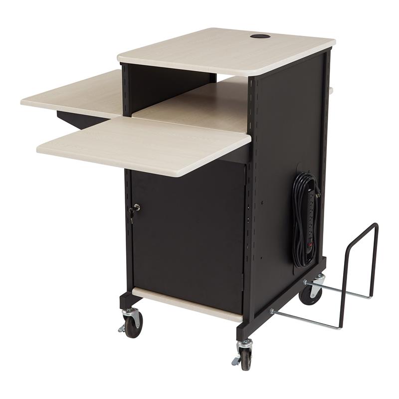 Oklahoma Sound PRC Series Metal Jumbo Plus Presentation Cart in Black