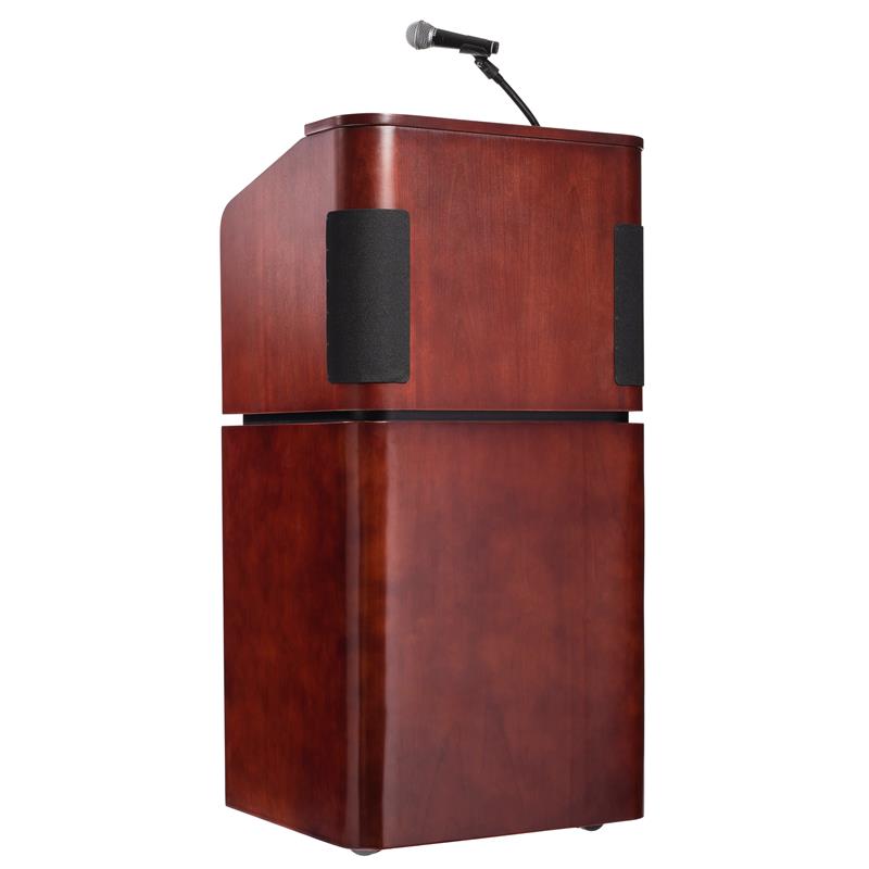 Oklahoma Sound Veneer Series Wood Combo Sound Lectern in Mahogany