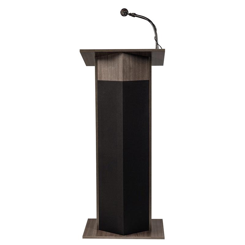 Oklahoma Sound Wood Power Plus Lectern and Rechargeable Battery in Brown