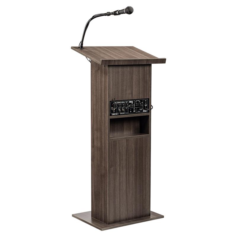 Oklahoma Sound Power Plus Lectern and Rechargeable Battery in Ribbonwood Brown