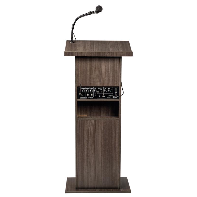 Oklahoma Sound Power Plus Lectern and Rechargeable Battery in Ribbonwood Brown