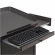 Oklahoma Sound GSL Series Modern Metal Lectern with Shelves in Charcoal