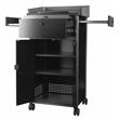 Oklahoma Sound GSL Series Modern Metal Lectern with Shelves in Charcoal