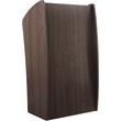 Oklahoma Sound Vision Modern Wood Lectern with Battery in Ribbonwood Brown