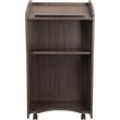 Oklahoma Sound Vision Modern Wood Lectern with Battery in Ribbonwood Brown