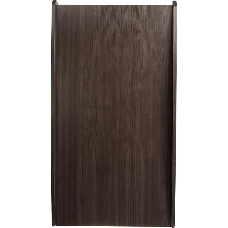 Oklahoma Sound Vision Modern Wood Lectern with Handheld Mic in Ribbonwood Brown