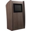 Oklahoma Sound Vision Wood Lectern with Sound and Screen in Ribbonwood Brown
