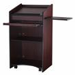 Oklahoma Sound Modern Wood Aristocrat Non-Sound Lectern in Mahogany