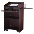 Oklahoma Sound Modern Wood Aristocrat Non-Sound Lectern in Mahogany