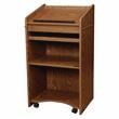 Oklahoma Sound Modern Wood Aristocrat Non-Sound Lectern in Medium Oak