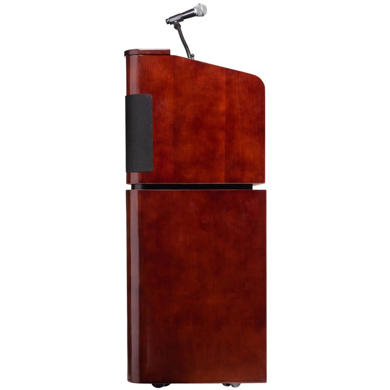 Oklahoma Sound Veneer Series Tabletop and Base Combo Sound Lectern in Mahogany
